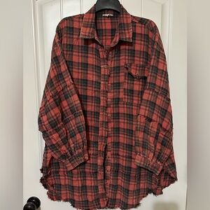 Plaid button down shirt